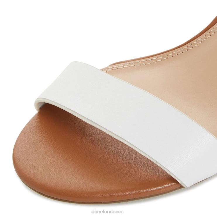 Dune London Jewell Women Block Heel Sandals White 2Z0DB661