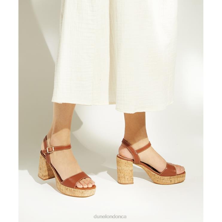 Dune London Jodi Women Cork-Platform Sandals Tan 2Z0DB123