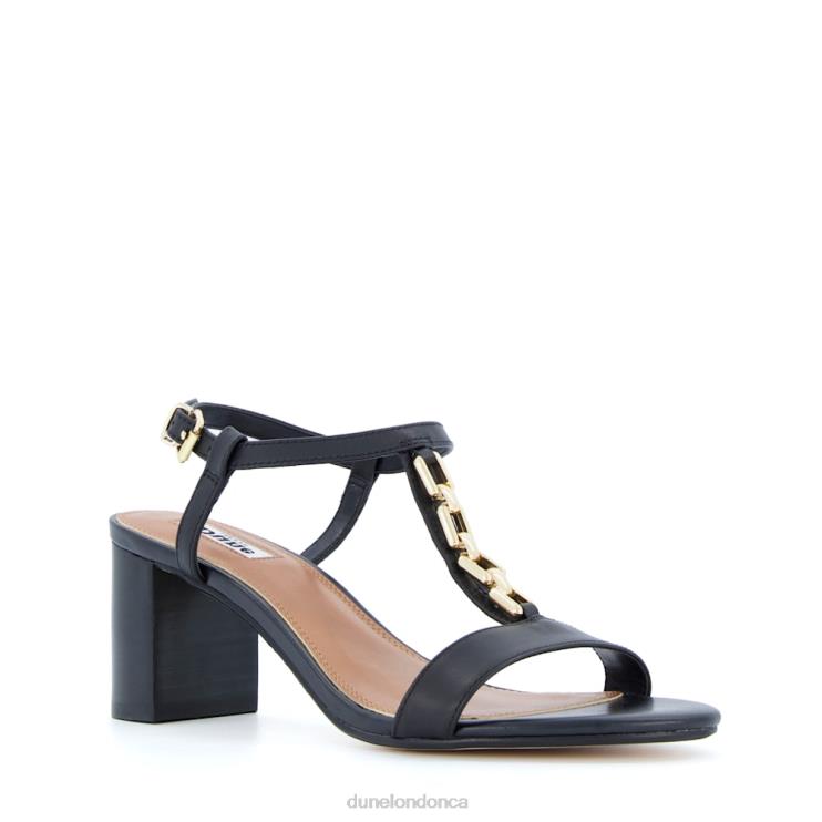 Dune London Just Women Chain Detail Sandals Black 2Z0DB436