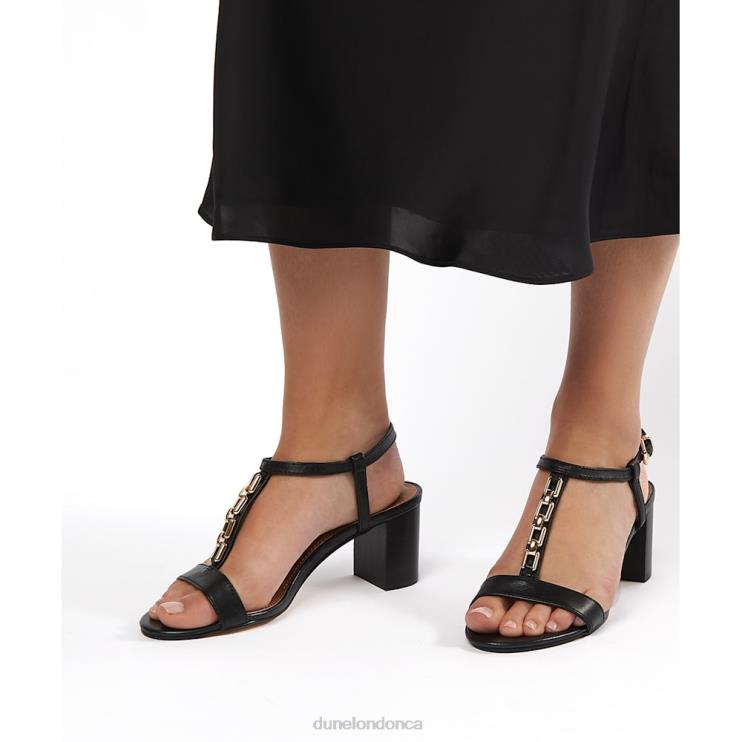 Dune London Just Women Chain Detail Sandals Black 2Z0DB436