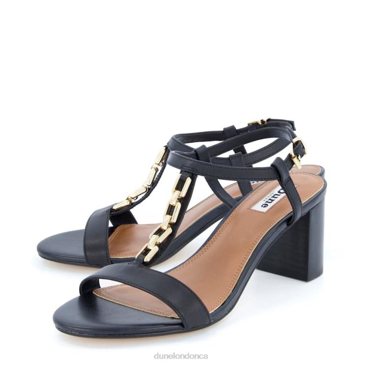 Dune London Just Women Chain Detail Sandals Black 2Z0DB436