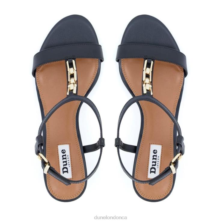 Dune London Just Women Chain Detail Sandals Black 2Z0DB436