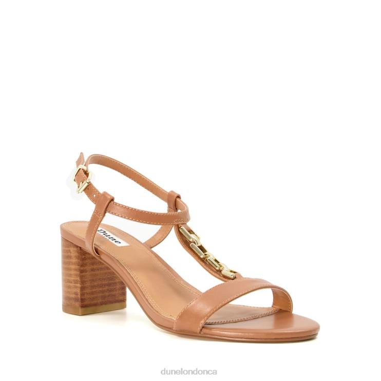 Dune London Just Women Chain Detail Sandals Tan 2Z0DB56