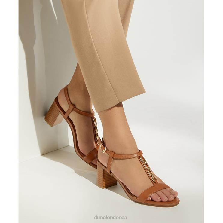 Dune London Just Women Chain Detail Sandals Tan 2Z0DB56