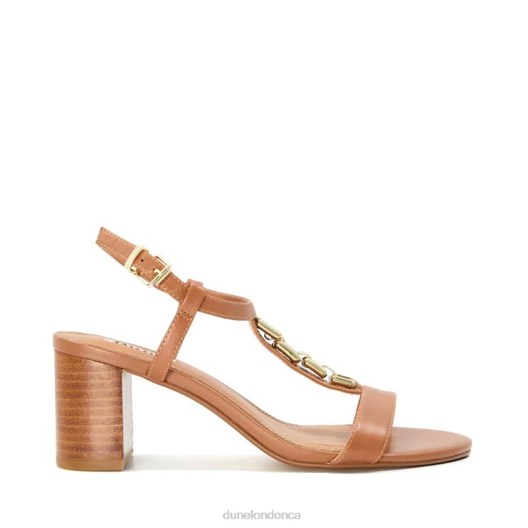 Dune London Just Women Chain Detail Sandals Tan 2Z0DB56