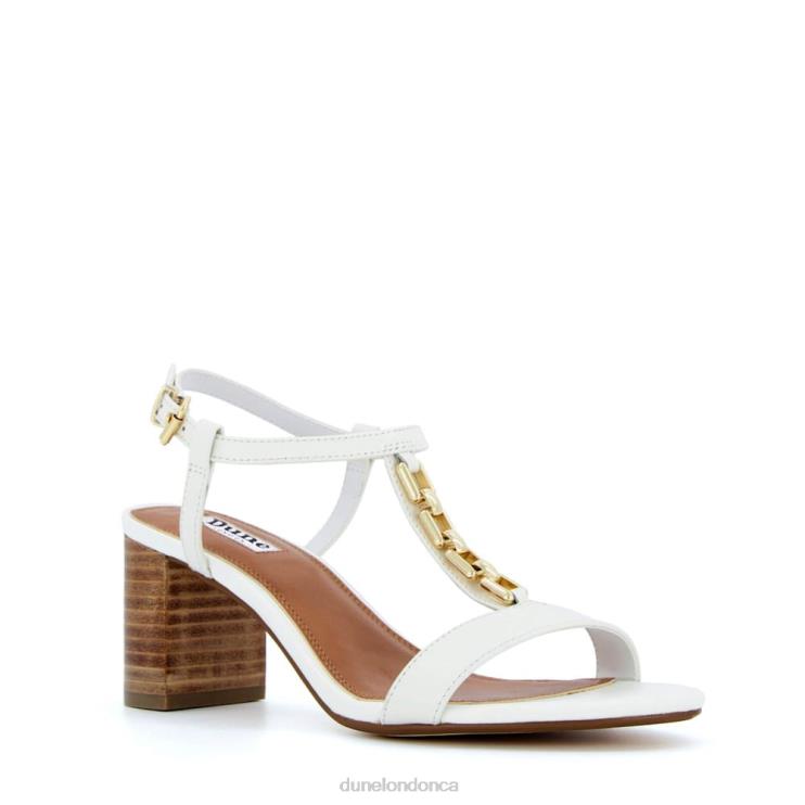 Dune London Just Women Chain Detail Sandals White 2Z0DB437