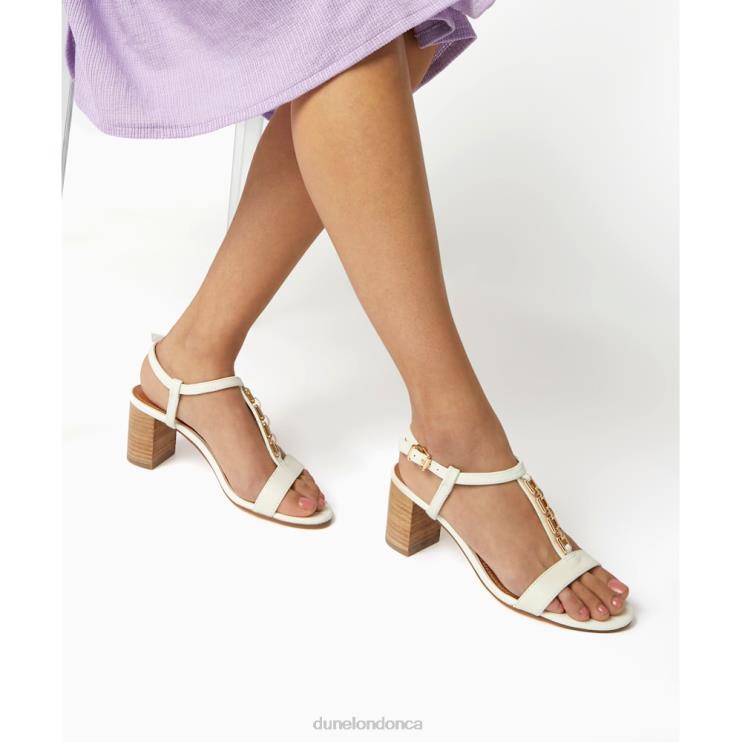 Dune London Just Women Chain Detail Sandals White 2Z0DB437