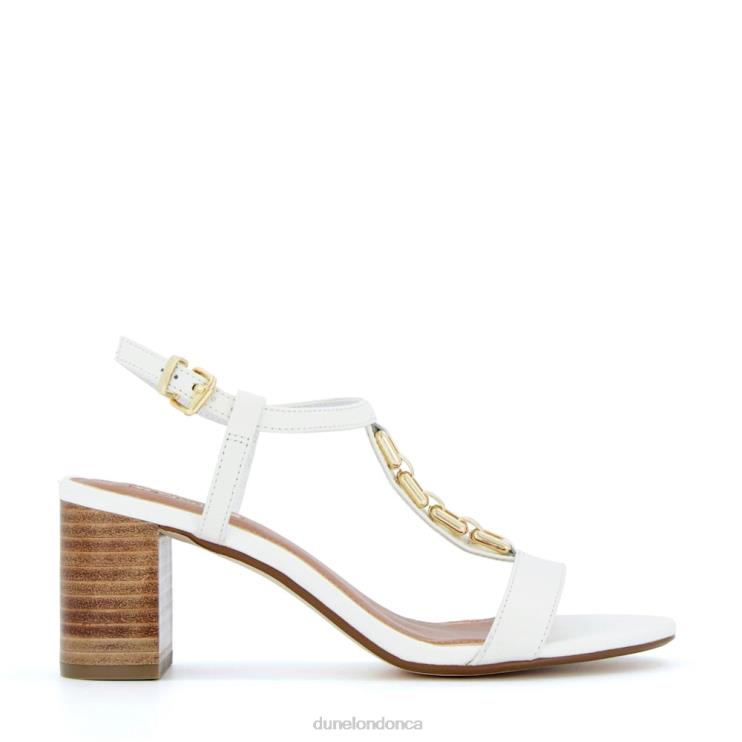 Dune London Just Women Chain Detail Sandals White 2Z0DB437
