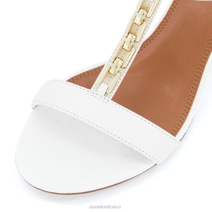 Dune London Just Women Chain Detail Sandals White 2Z0DB437