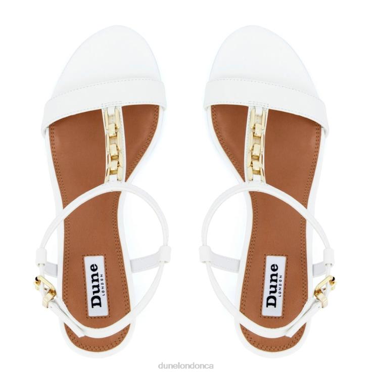 Dune London Just Women Chain Detail Sandals White 2Z0DB437