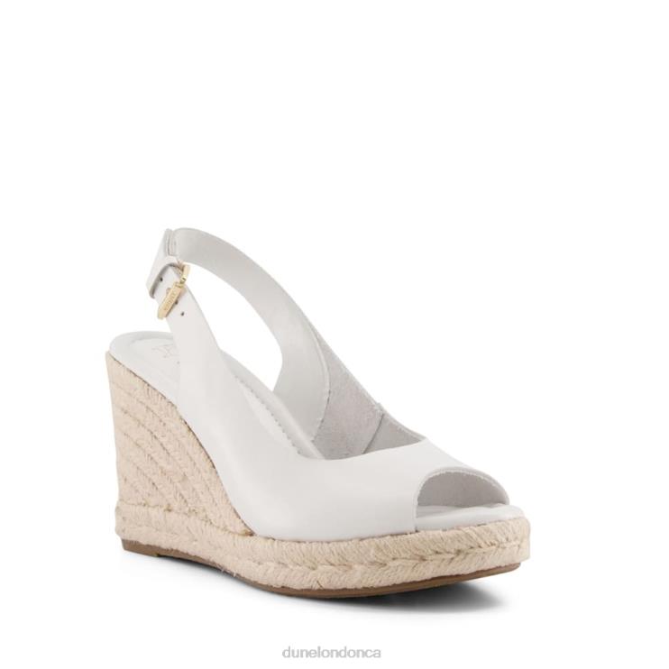 Dune London Kimmy Women Peep-Toe Wedges White 2Z0DB601