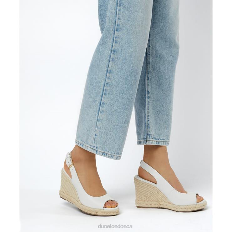 Dune London Kimmy Women Peep-Toe Wedges White 2Z0DB601
