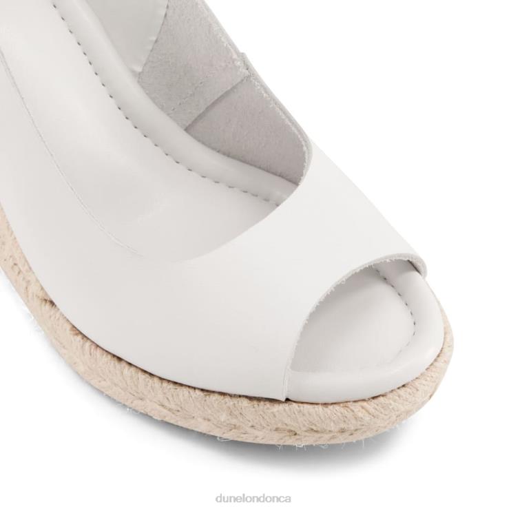 Dune London Kimmy Women Peep-Toe Wedges White 2Z0DB601