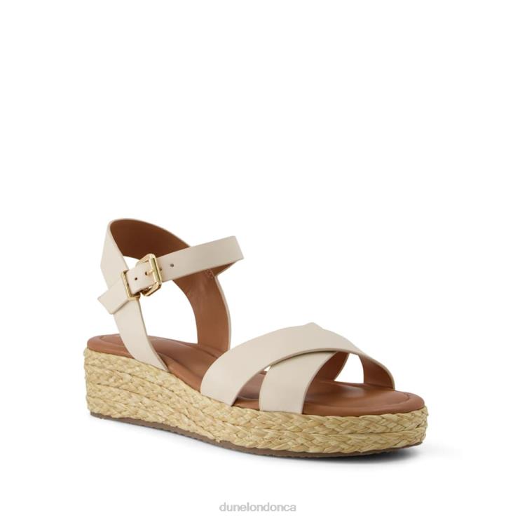 Dune London Linnie Women Wide Fit Woven Flatform Sandals Ecru 2Z0DB346