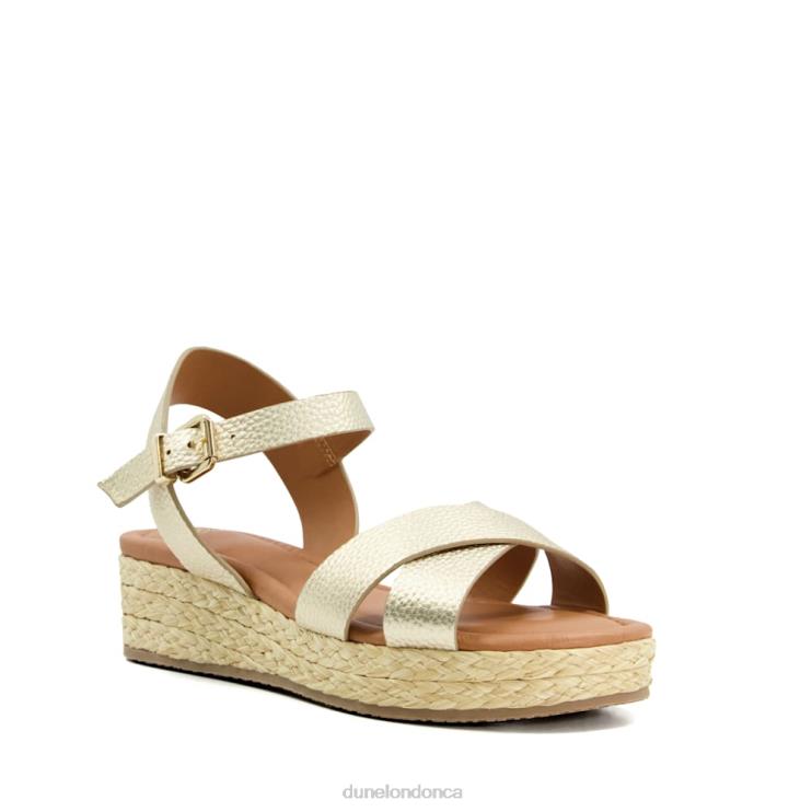 Dune London Linnie Women Woven Flatform Sandals Gold 2Z0DB521