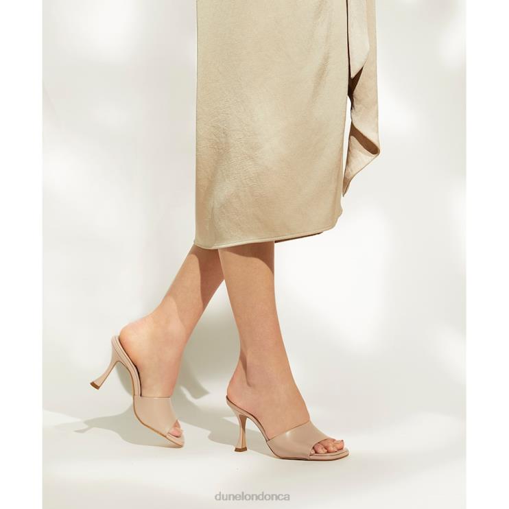 Dune London Magazine Women Flared-Heel Open-Toe Mules Ecru 2Z0DB12