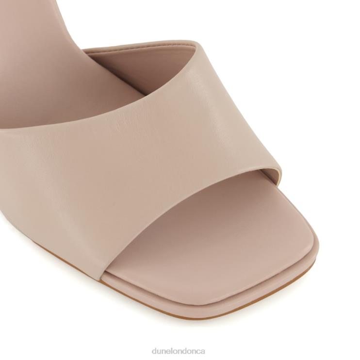 Dune London Magazine Women Flared-Heel Open-Toe Mules Ecru 2Z0DB12