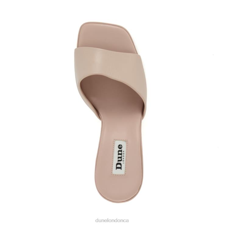 Dune London Magazine Women Flared-Heel Open-Toe Mules Ecru 2Z0DB12
