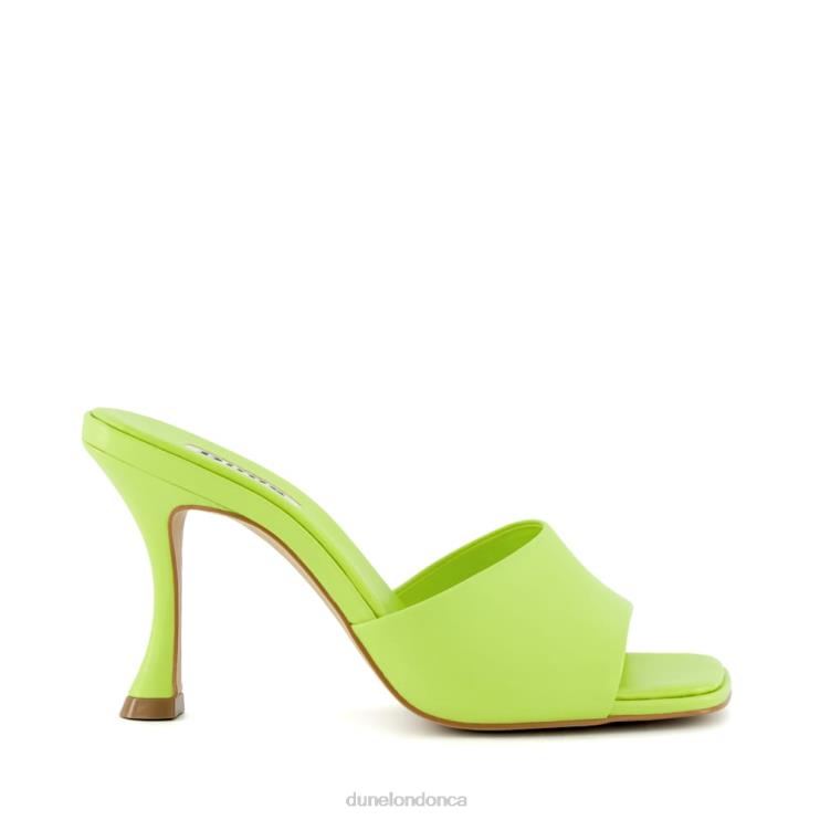 Dune London Magazine Women Flared-Heel Open-Toe Mules Lime Green 2Z0DB68