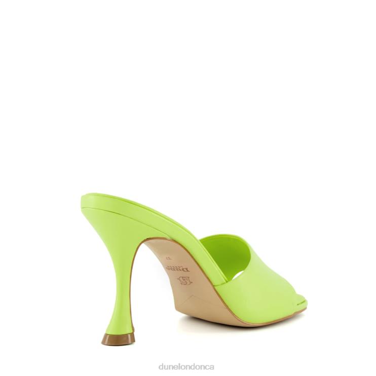 Dune London Magazine Women Flared-Heel Open-Toe Mules Lime Green 2Z0DB68