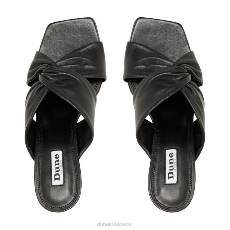 Dune London Magnet Women Twist Knot Mule Black 2Z0DB390