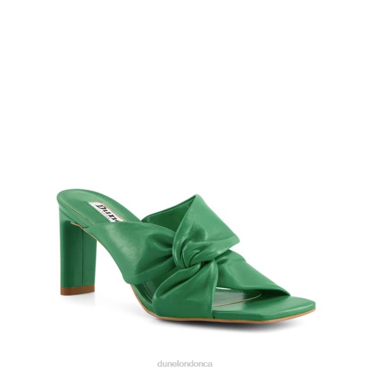 Dune London Magnet Women Twist Knot Mule Green 2Z0DB351