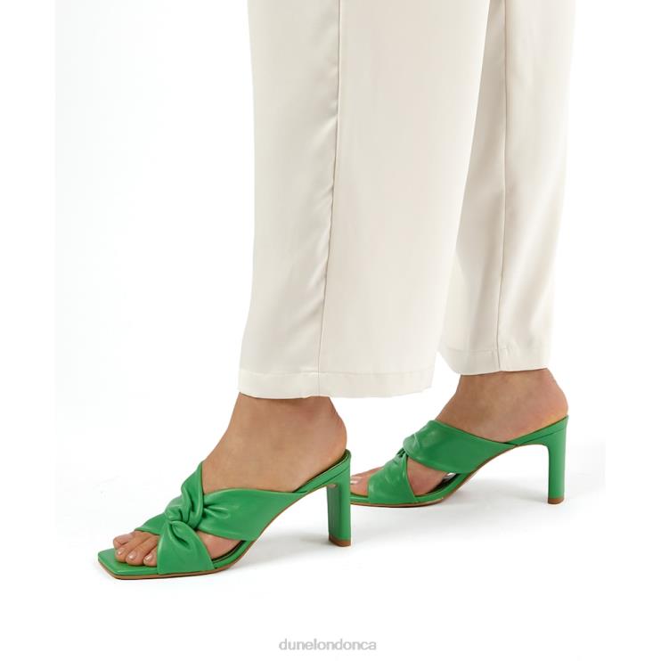 Dune London Magnet Women Twist Knot Mule Green 2Z0DB351