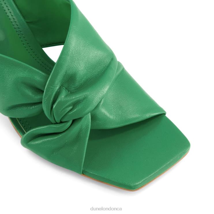 Dune London Magnet Women Twist Knot Mule Green 2Z0DB351