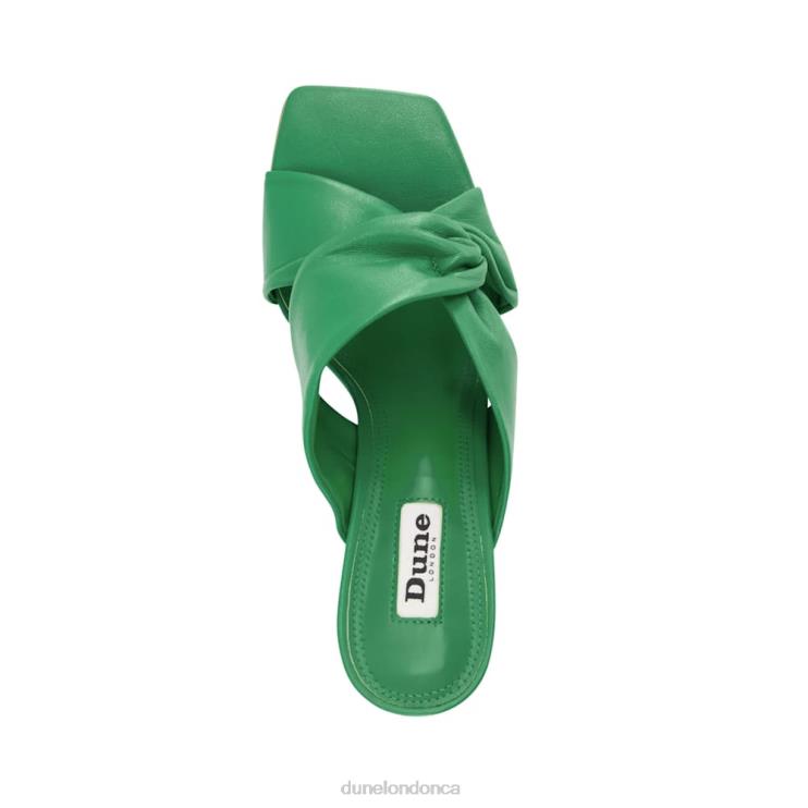 Dune London Magnet Women Twist Knot Mule Green 2Z0DB351
