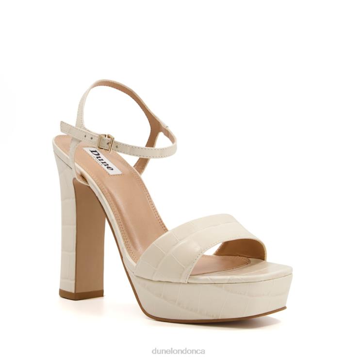 Dune London Matche Women Strappy Platform Heel Sandals Ecru 2Z0DB332