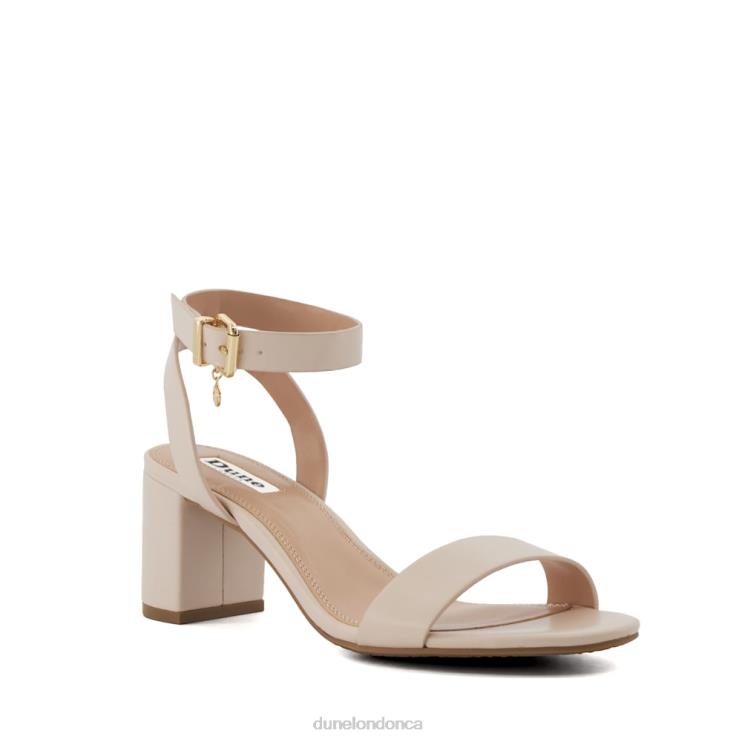 Dune London Memee Women Mid Block Heel Sandals Ecru 2Z0DB413