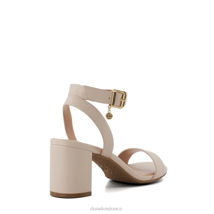 Dune London Memee Women Mid Block Heel Sandals Ecru 2Z0DB413