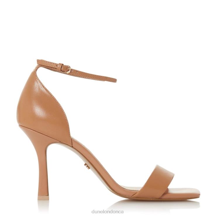 Dune London Meri Women Square Toe High Heel Sandals Camel 2Z0DB573