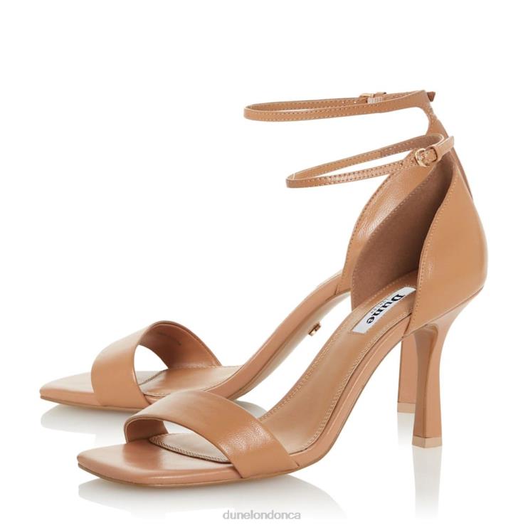 Dune London Meri Women Square Toe High Heel Sandals Camel 2Z0DB573