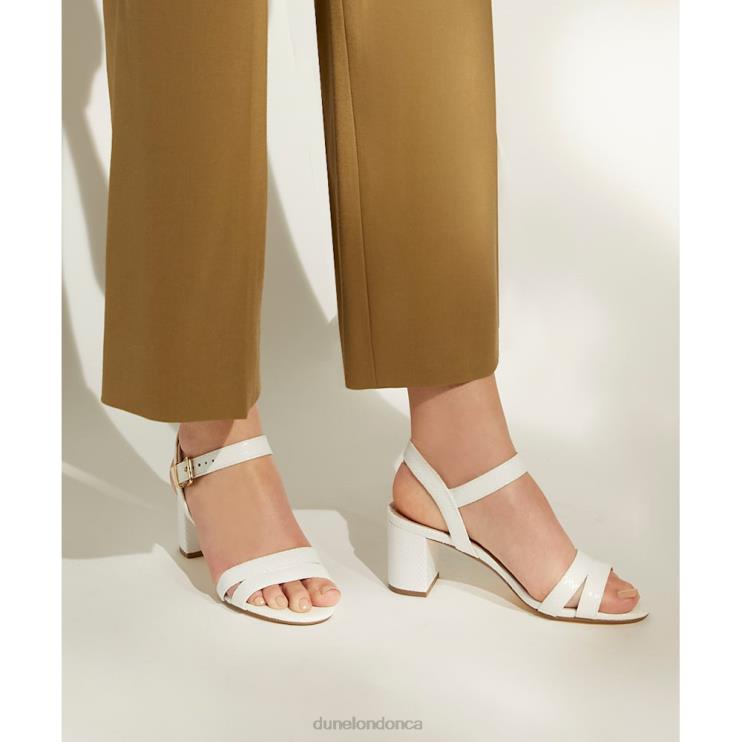 Dune London Merisa Women Block Heel Sandals White 2Z0DB555