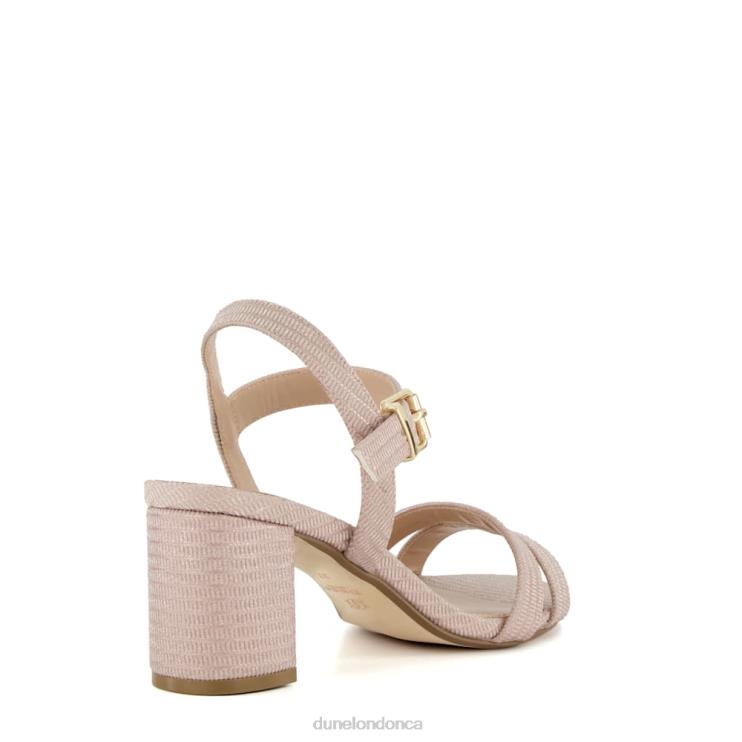 Dune London Merisa Women Wide-Fit Mid-Block-Heel Sandals Rose Gold 2Z0DB476