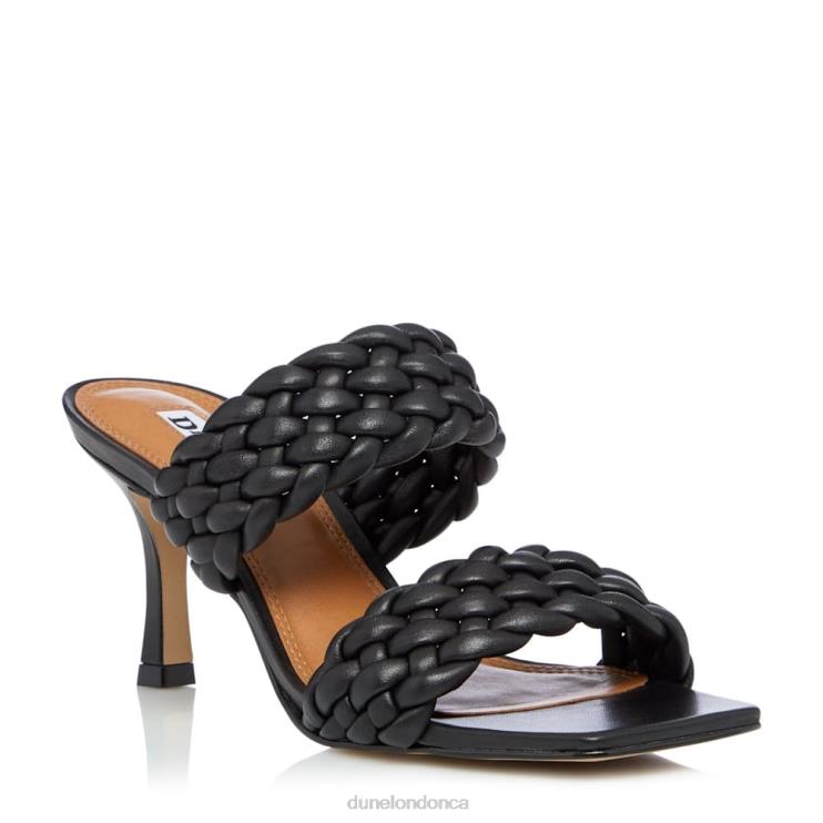 Dune London Moritz Women Padded Weave Strap Mules Black 2Z0DB649