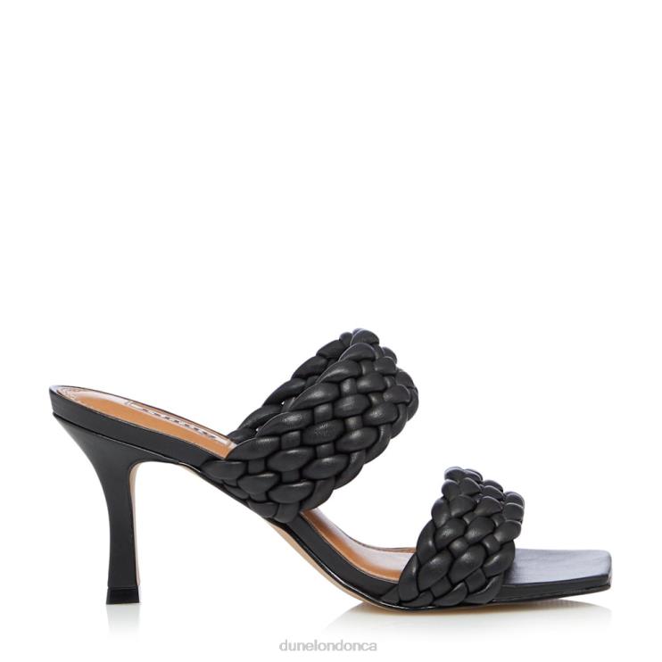 Dune London Moritz Women Padded Weave Strap Mules Black 2Z0DB649