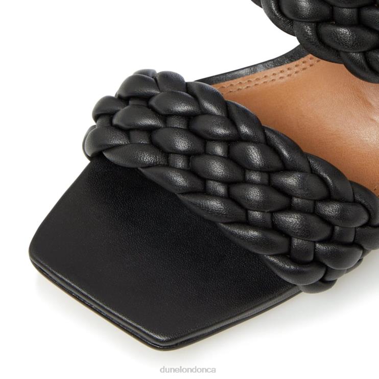 Dune London Moritz Women Padded Weave Strap Mules Black 2Z0DB649