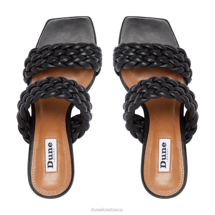 Dune London Moritz Women Padded Weave Strap Mules Black 2Z0DB649