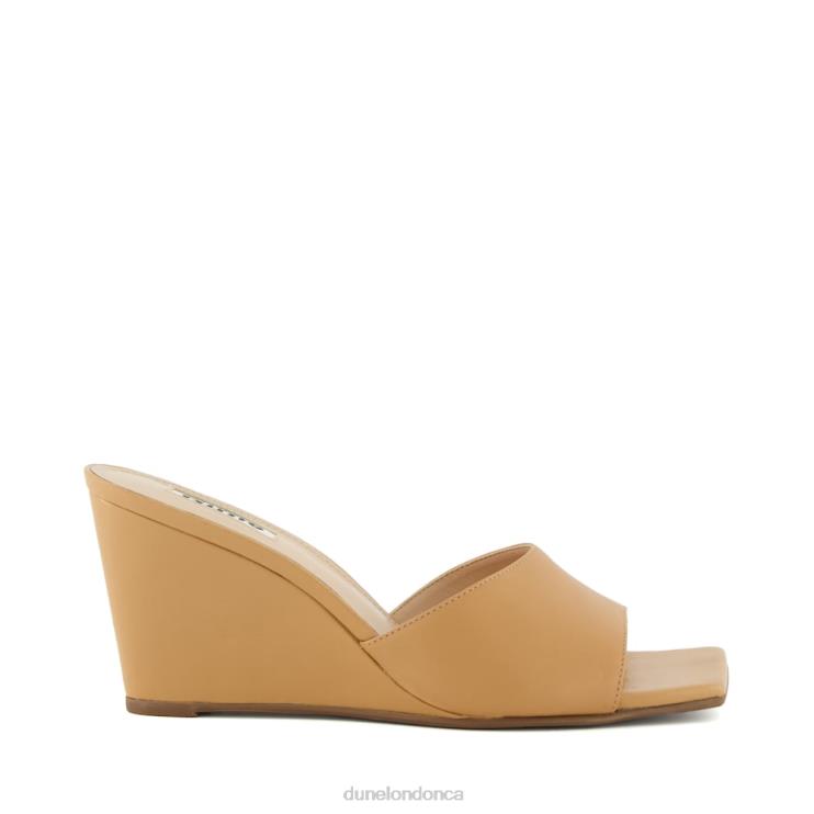 Dune London Motel Women Open-Toe Wedge Mules Camel 2Z0DB454