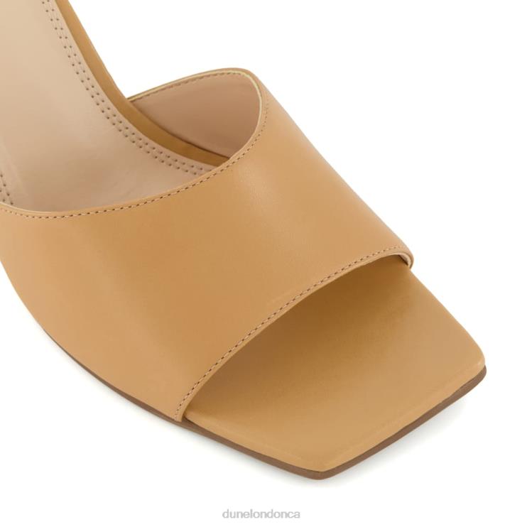 Dune London Motel Women Open-Toe Wedge Mules Camel 2Z0DB454