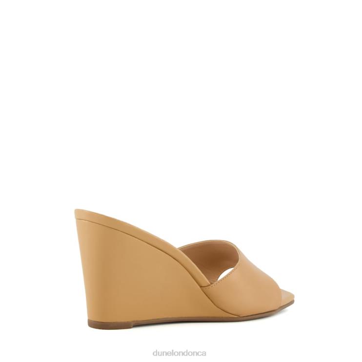 Dune London Motel Women Open-Toe Wedge Mules Camel 2Z0DB454
