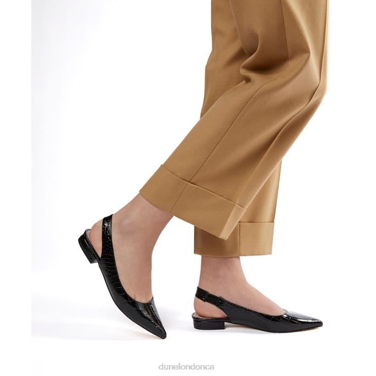 Dune London Caramello Women Slingback Ballet Pumps Black 2Z0DB505