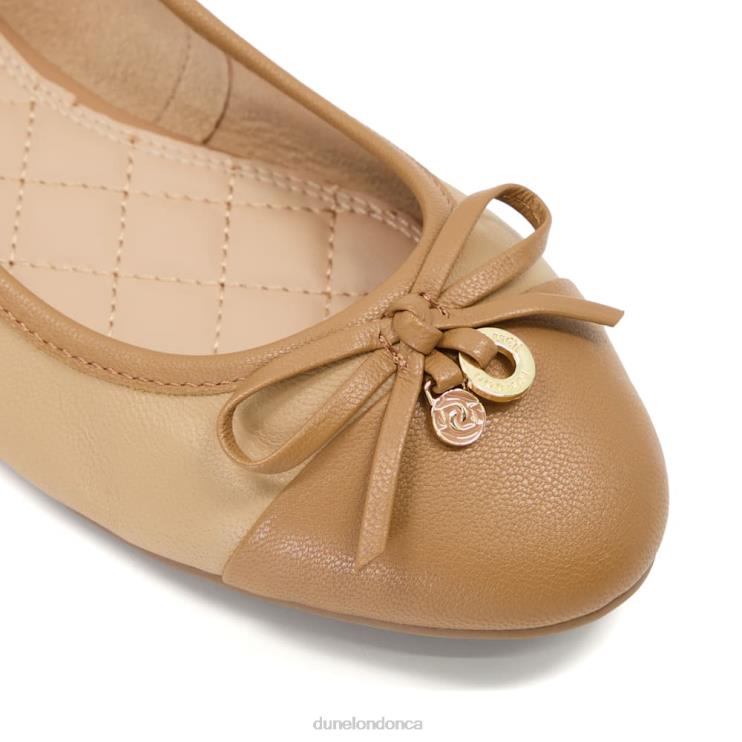 Dune London Hallo Women Charm-Detail Ballet Shoes Camel 2Z0DB629