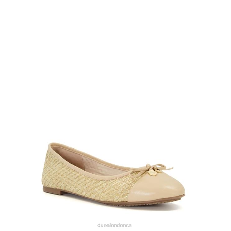 Dune London Hallo Women Raffia-Woven Ballerina Shoes Natural 2Z0DB585