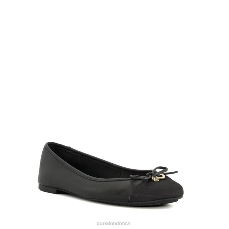 Dune London Hallo Women Wide Fit Charm-Detail Ballet Shoes Black 2Z0DB463