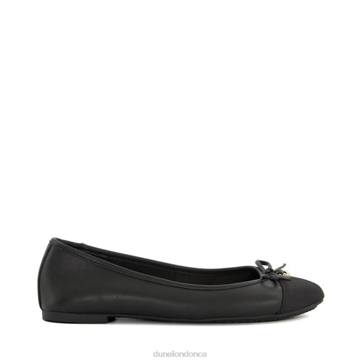 Dune London Hallo Women Wide Fit Charm-Detail Ballet Shoes Black 2Z0DB463