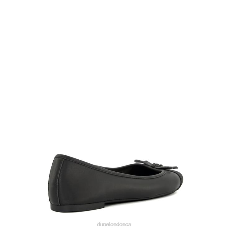 Dune London Hallo Women Wide Fit Charm-Detail Ballet Shoes Black 2Z0DB463