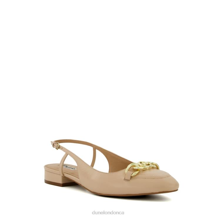 Dune London Hippity Women Snaffle-Trim Flat Slingback Pumps Blush 2Z0DB61